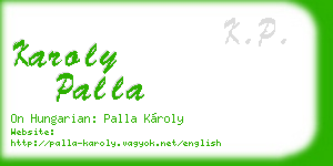 karoly palla business card